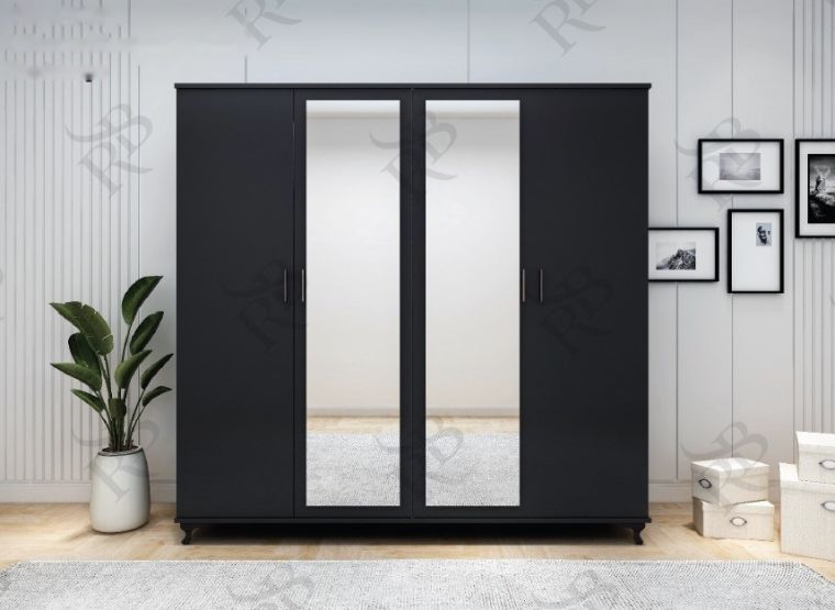 4-door Wardrobe with Mirror
